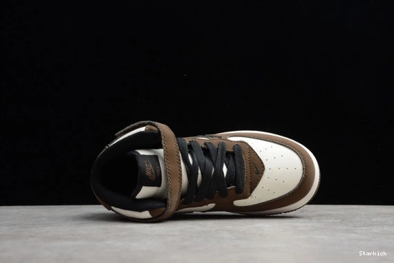 Brown Beige Force x 314197-168 07 Mid Scott Nike Kids 1 Travis Air 0803
